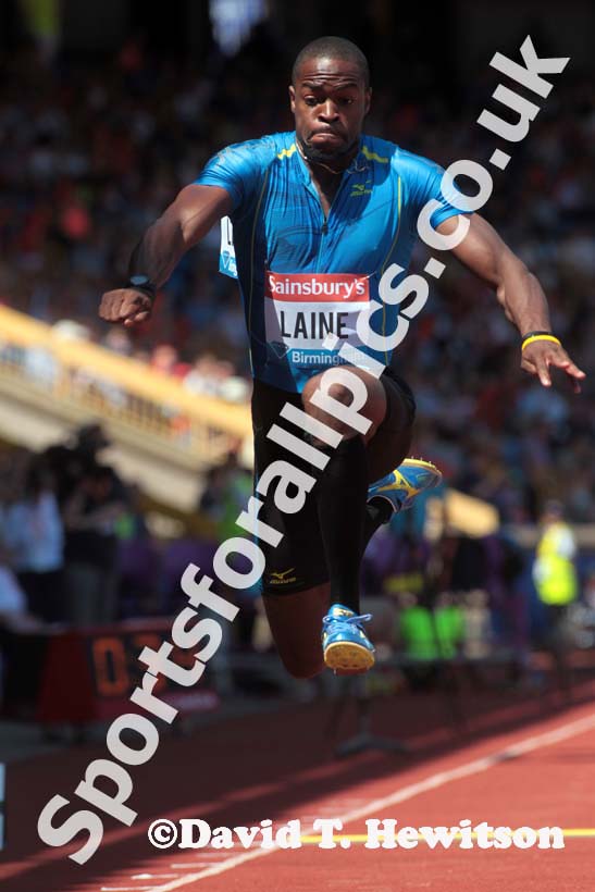 Samyr Laine (Haiti), triple jump at the IAAF Diamond League, Birmingham.